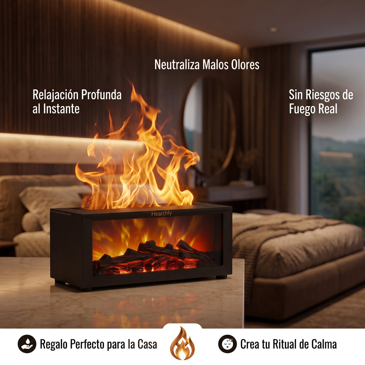 Difusor Aromático con Efecto Llama Hearthly™